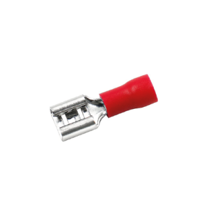 6.3MM FEMALE INSULATED TERMINALS RED 22-16 GAUGE AWG
