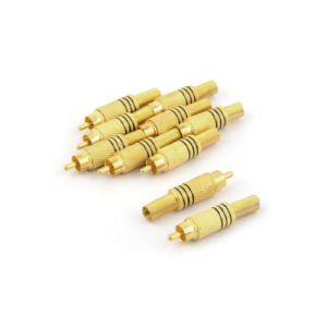 GOLD PLATED RCA MALE JACK PLUG WITH SPRING